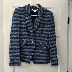 NWT Veronica Beard Tweed Blazer with Dickey Zippers